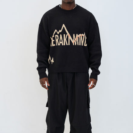 BLACK KNIT SWEATER