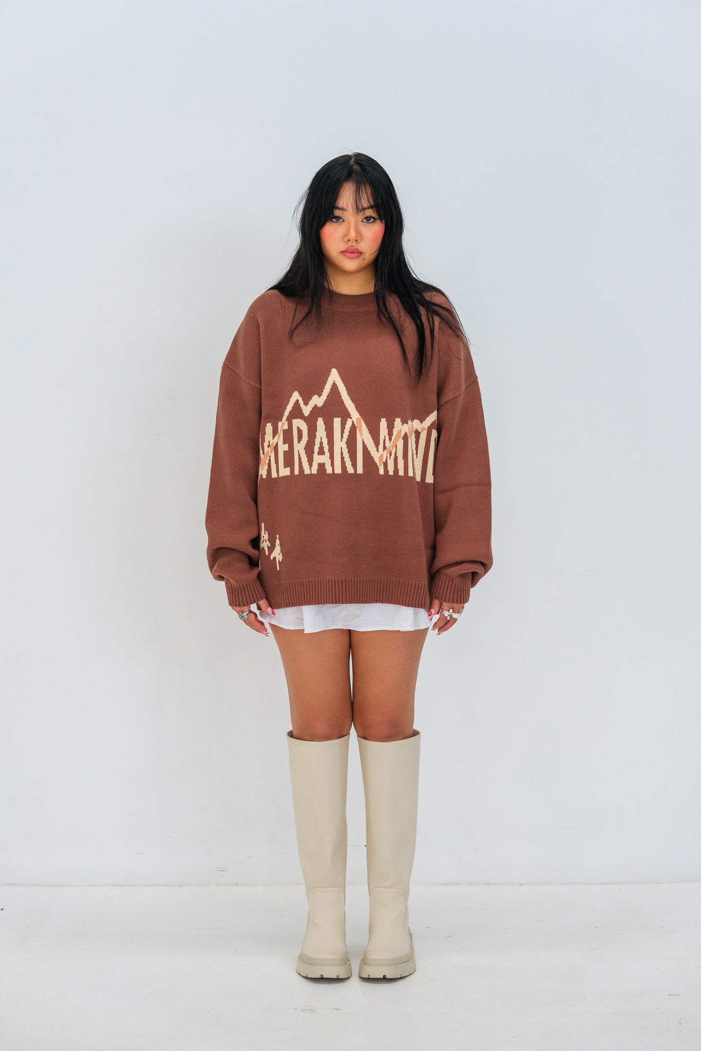 BROWN KNIT SWEATER